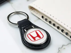 Honda Porta Llave Cuero Mínimo Chic Toque Moderno